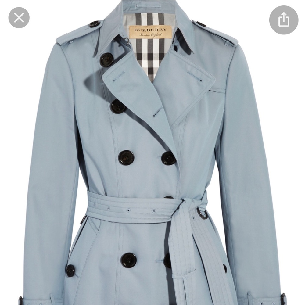 ISO Burberry Sandringham Pale Sky Blue Mid Length